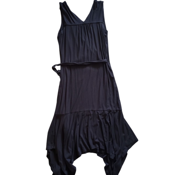 Athleta Black Assymetrical Wrap Dress XS - Picture 7 of 7